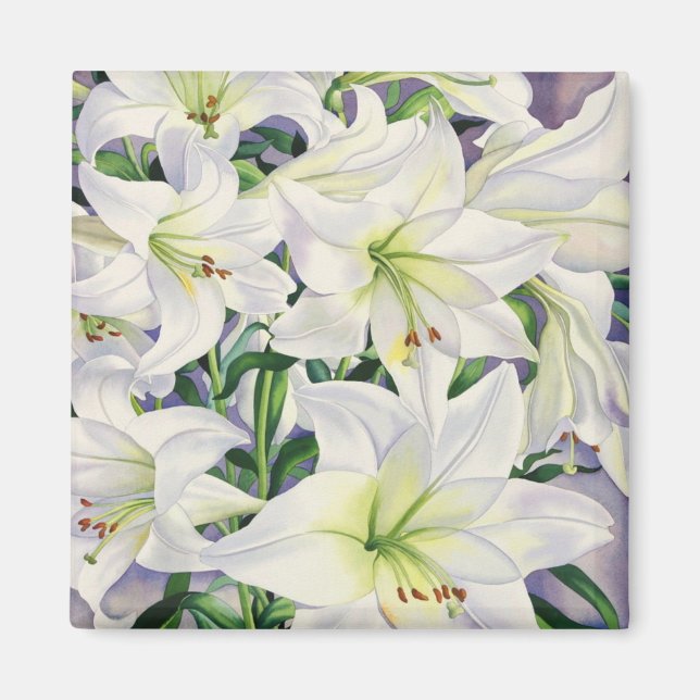White Lilies 2008 Magnet (Front)