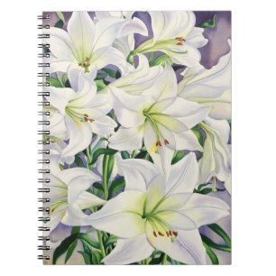 White Lilies 2008 Spiral Notebook