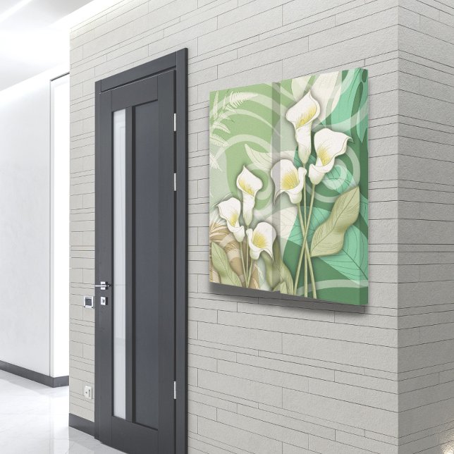 White Lilies 24"x24" Two Panel Canvas Print (Creator Uploaded)