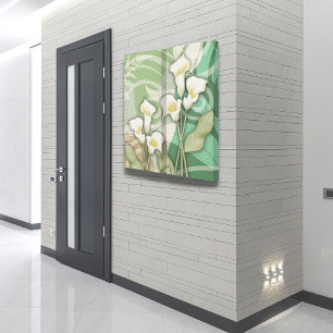 White Lilies 24"x24" Two Panel Canvas Print
