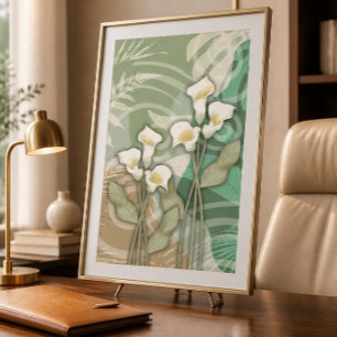 White Lilies 24"x36" Poster
