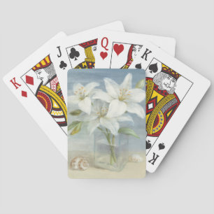 White Lilies and Shells Playing Cards