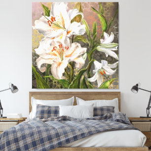 White Lilies Canvas Print