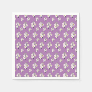 White Lilies Elegant Napkin