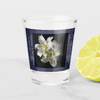 White Lilies Fantasy Shot Glass
