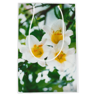 White Lilies - Lily Flower Lilium candidum Medium Gift Bag