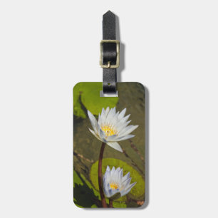 White Lilies Luggage Tag