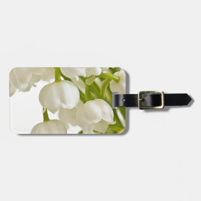 White Lilies Luggage Tag (Front Horizontal)