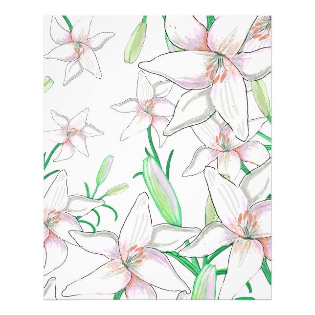 White Lilies  Photo Print (Front)