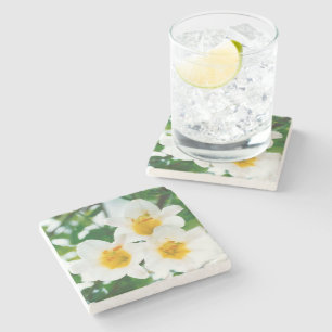 White lilies -  Symbol of love  Stone Coaster
