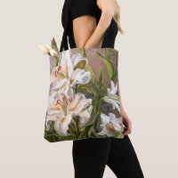 White Lilies Tote Bag