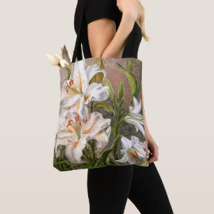 White Lilies Tote Bag