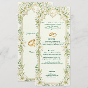White Lilies Wedding Reception Menu