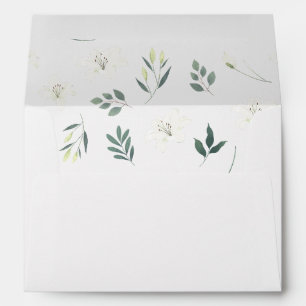 White liliy flowers envelope