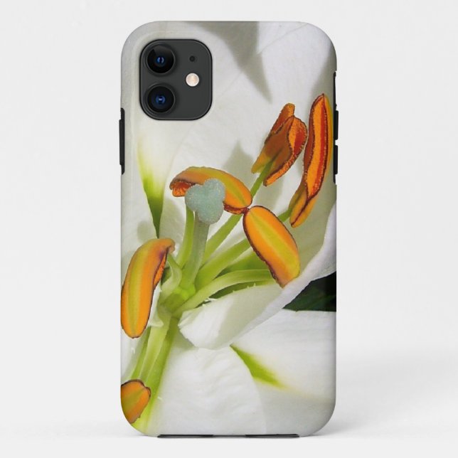 White Lily Case-Mate iPhone Case (Back)