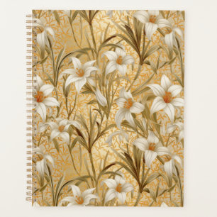 White Lily Chiyogami Planner