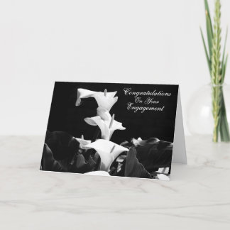 White Lily Engagement Card