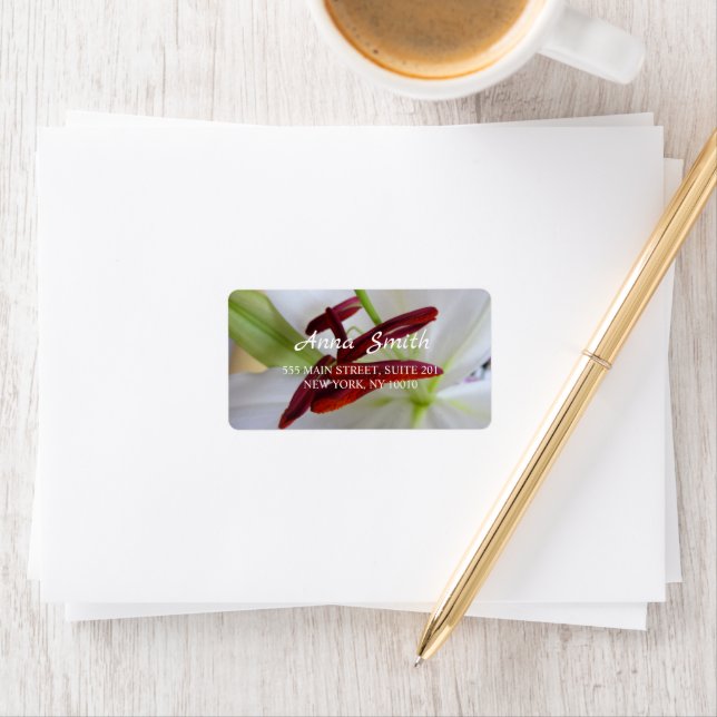 White Lily, flower. Label (Insitu)