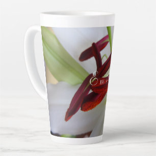 White Lily, flower. Latte Mug