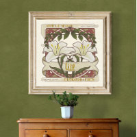 White Lily- Flower Meaning Vintage-Style Poster