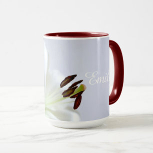 White Lily, flower. Mug