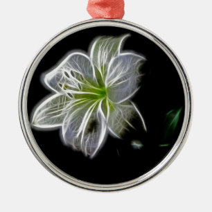 White lily flower nature beauty metal tree decoration