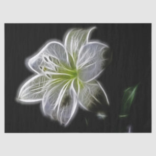 White Lily Fractal Flower Tissue Paper