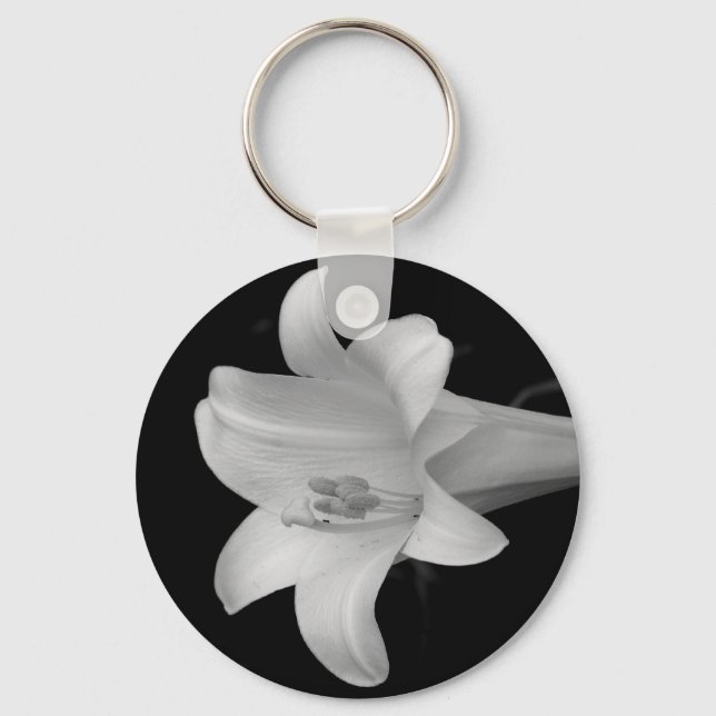 White Lily Key Ring (Front)