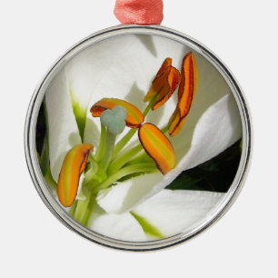 White Lily Metal Tree Decoration