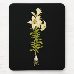 White Lily Mouse Pad