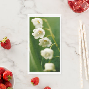 White Lily of the valley (Convallaria majalis) Napkin