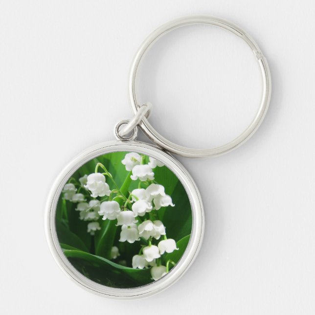 White Lily of the Valley Keychain (Front)