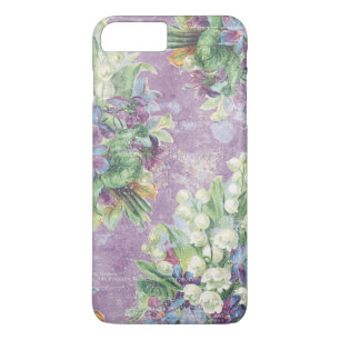 White Lily of the Valley on Purple Background Case-Mate iPhone Case