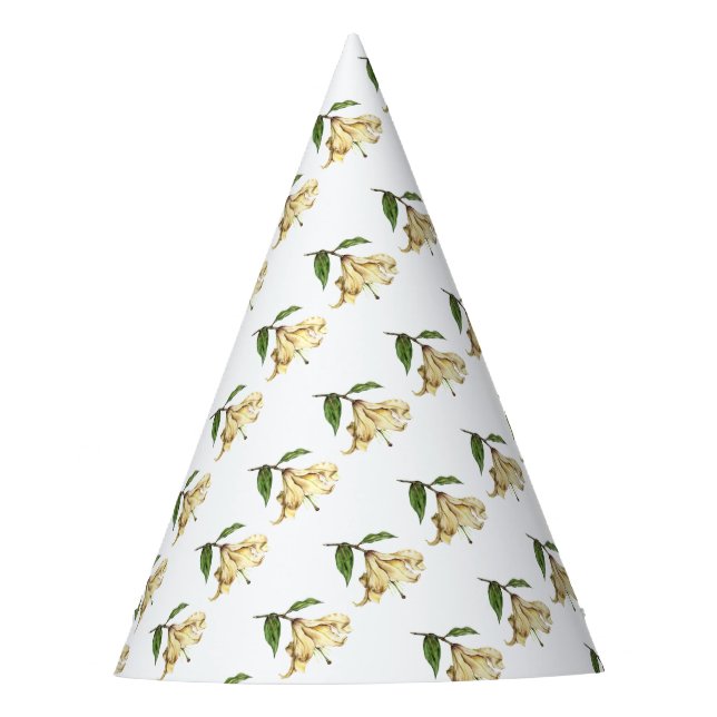White Lily Party Hat (Front)