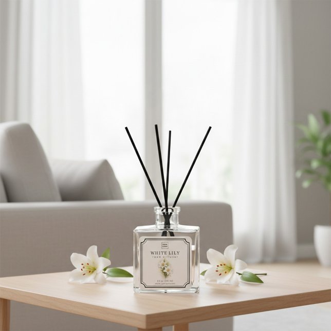 White Lily Reed Diffuser Label (Creator Uploaded)