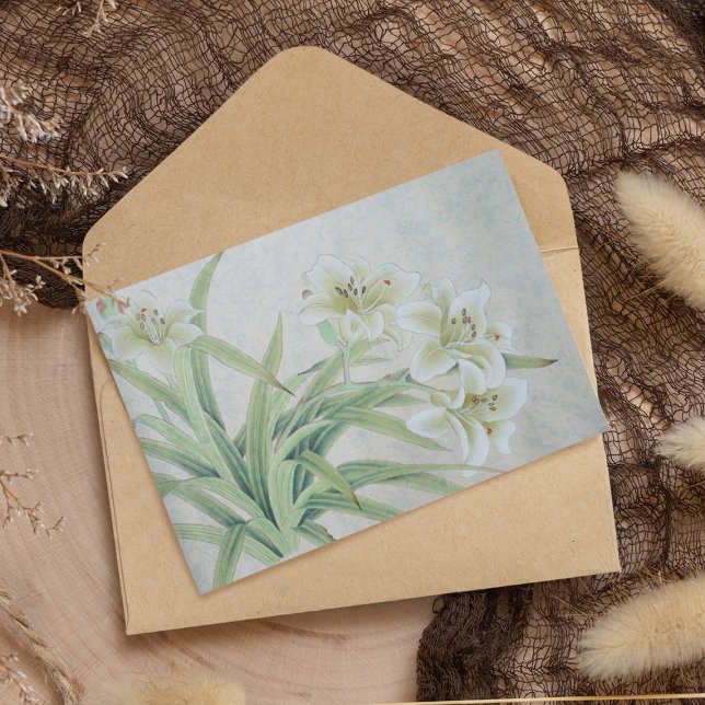 White Lily RSVP Card (Creator Uploaded)