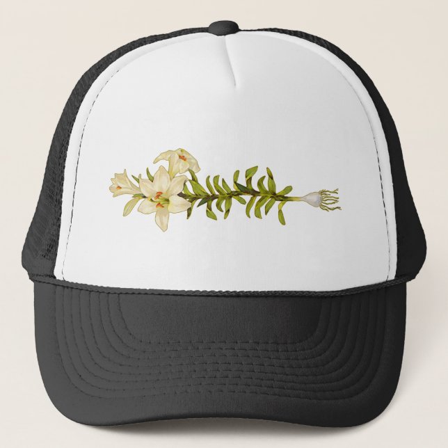 White Lily Trucker Hat (Front)