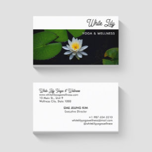 White Lily Yoga & Wellness White Business Card
