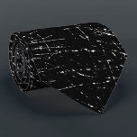 White Line Scratches on Black Tie<br><div class="desc">A black tie with a multitude of white line scratches
On this tie,  the background cannot be changed</div>