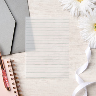 White lined Paper Vellum Invitations