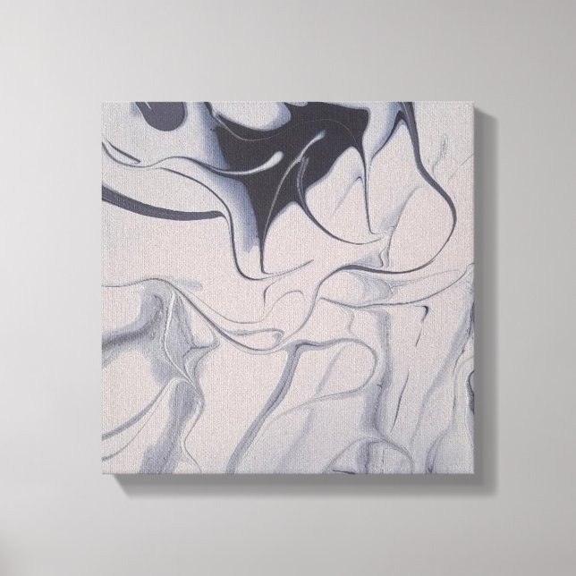 White Linen 12x12 Acrylic Abstract Painting Canvas Print (Front)