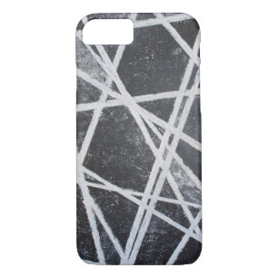 White Lines black spaces cool abstract Case-Mate iPhone Case