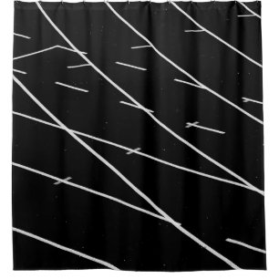 WHITE LINES ON TRACK FIELD SHOWER CURTAIN