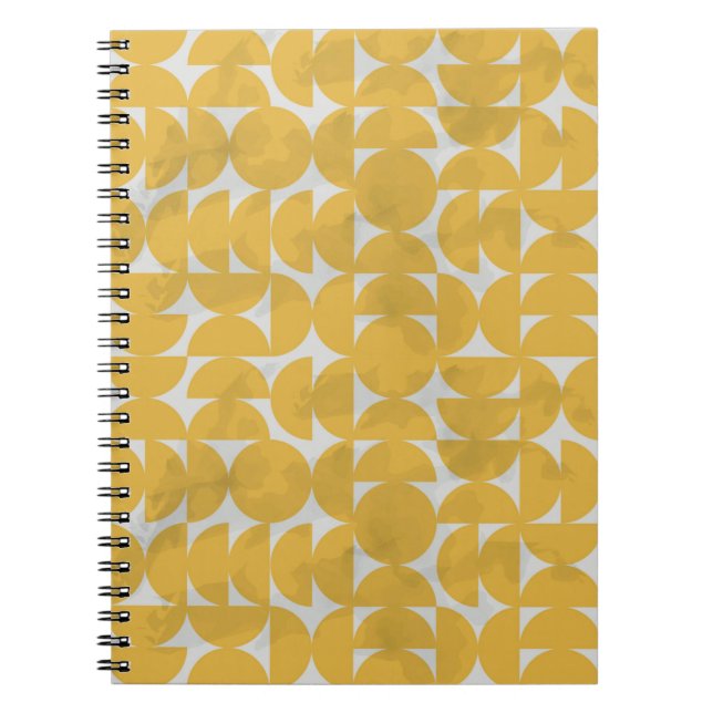White Lines Pattern. Geometric Stripes Ink Drawing Notebook (Front)