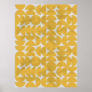 White Lines Pattern. Geometric Stripes Ink Drawing Poster