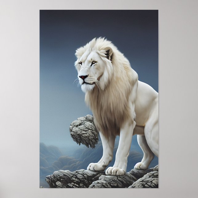 White lion art poster (Front)