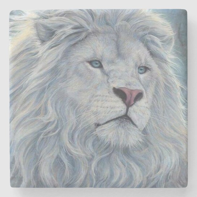 White Lion Stone Coaster (Front)