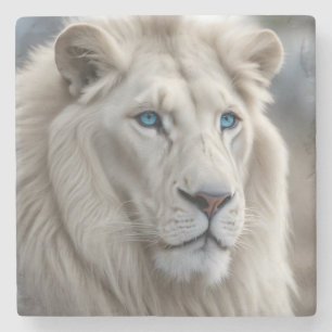 White Lion Stone Coaster