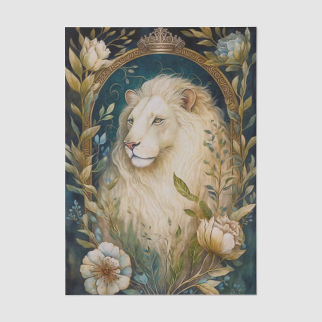 White Lion Storybook Tissue Paper (Front)