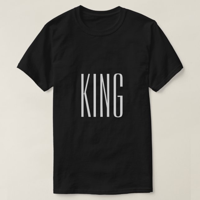 White Lion Text Black T-shirt (Design Front)